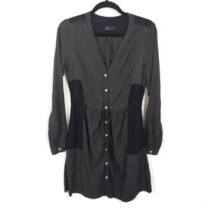 Gap Grey Long Sleeve Button Up Dress (Size 0)